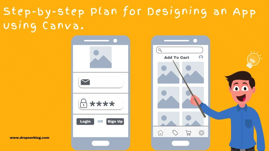 Step-by-step plan for designing an app in Canva