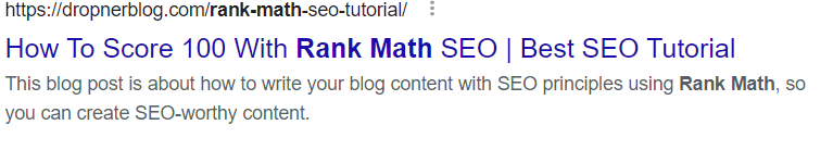 Google sees your content as a snippet.