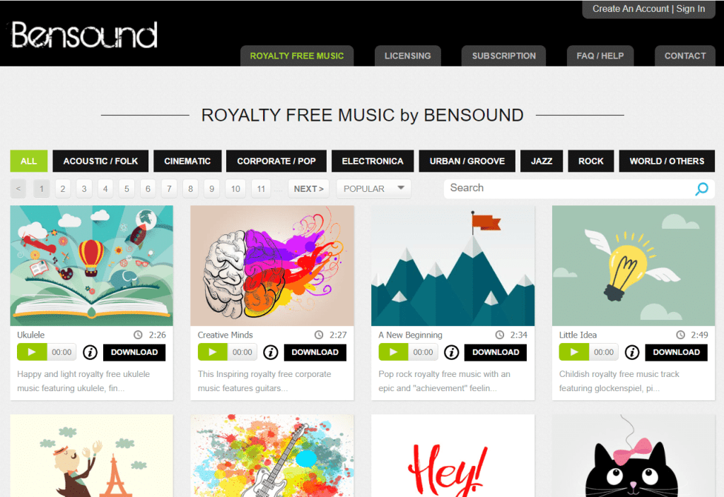 Royalty Free Music by Bensound