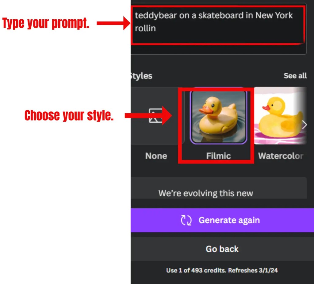 This is my prompt for magic media  from canva