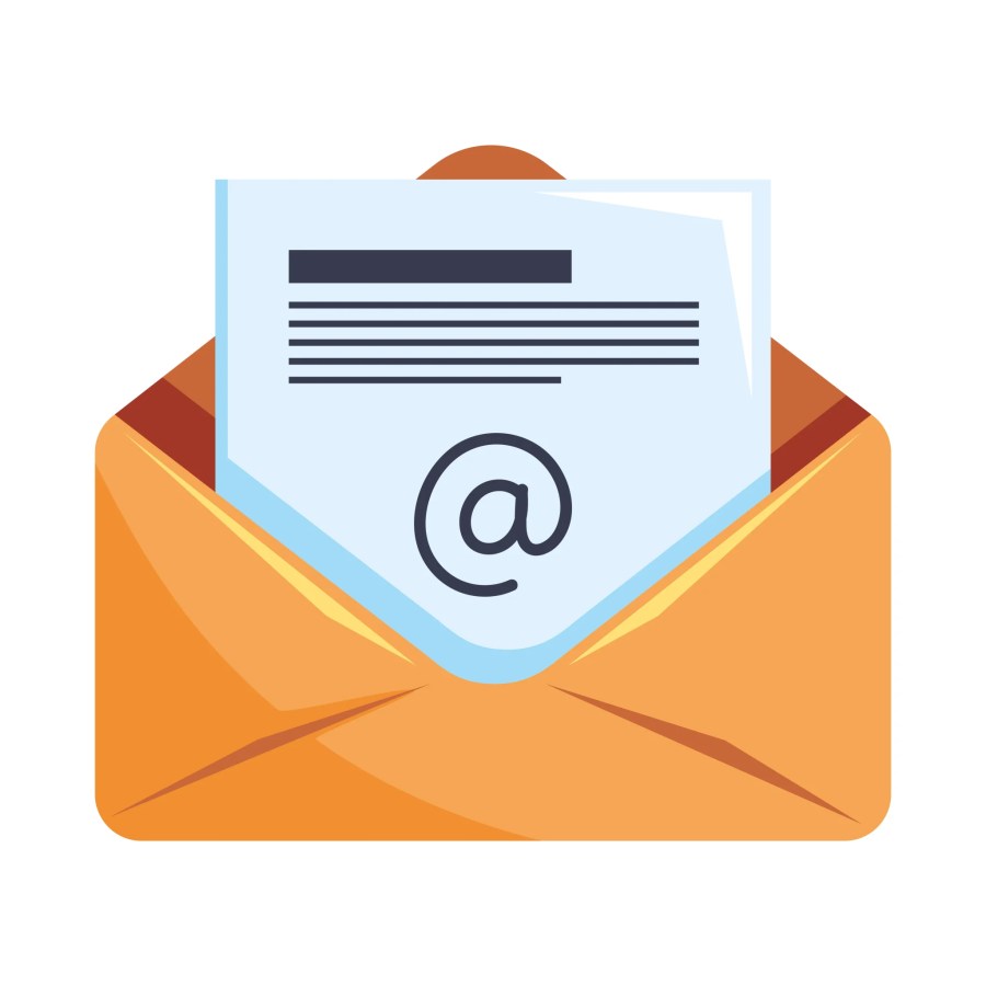 When Cold Emails Receive No Responses | A yellow opened envelope with a mail icon letter in it.
