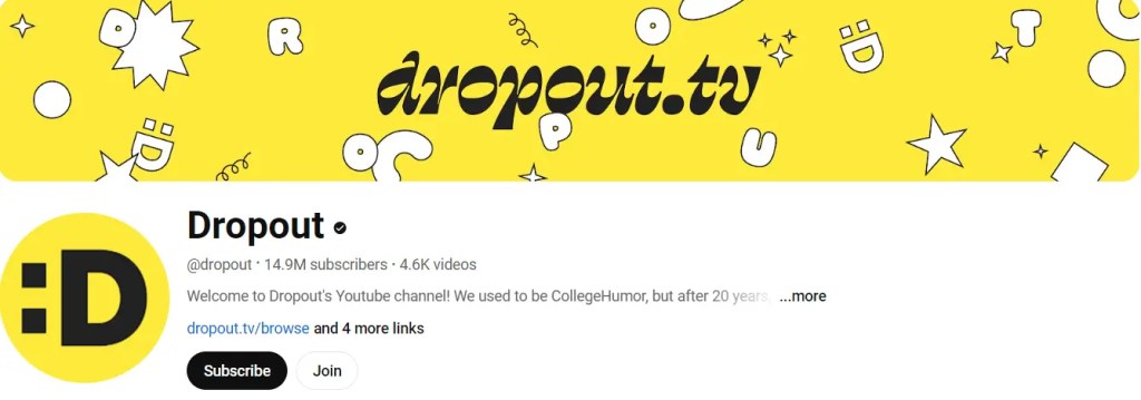 dropout youtube banner
