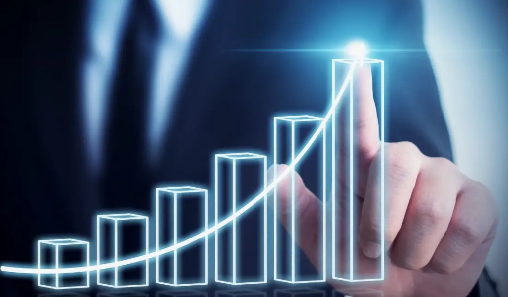 Finger gowing up with a graph