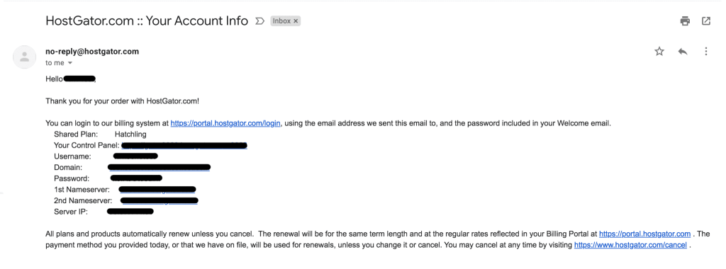 Hostgator mail