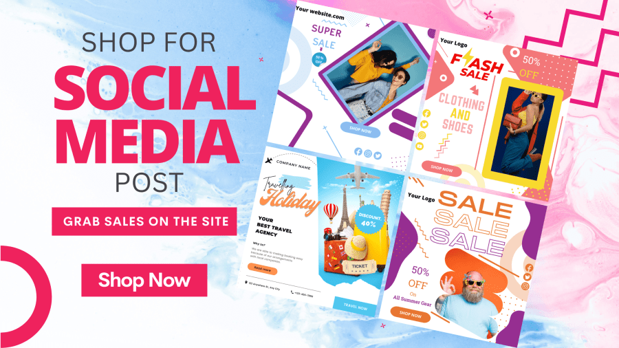 shop for social media post