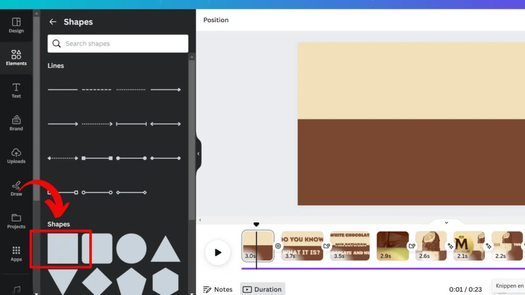 Create a branded background using the branded colors 